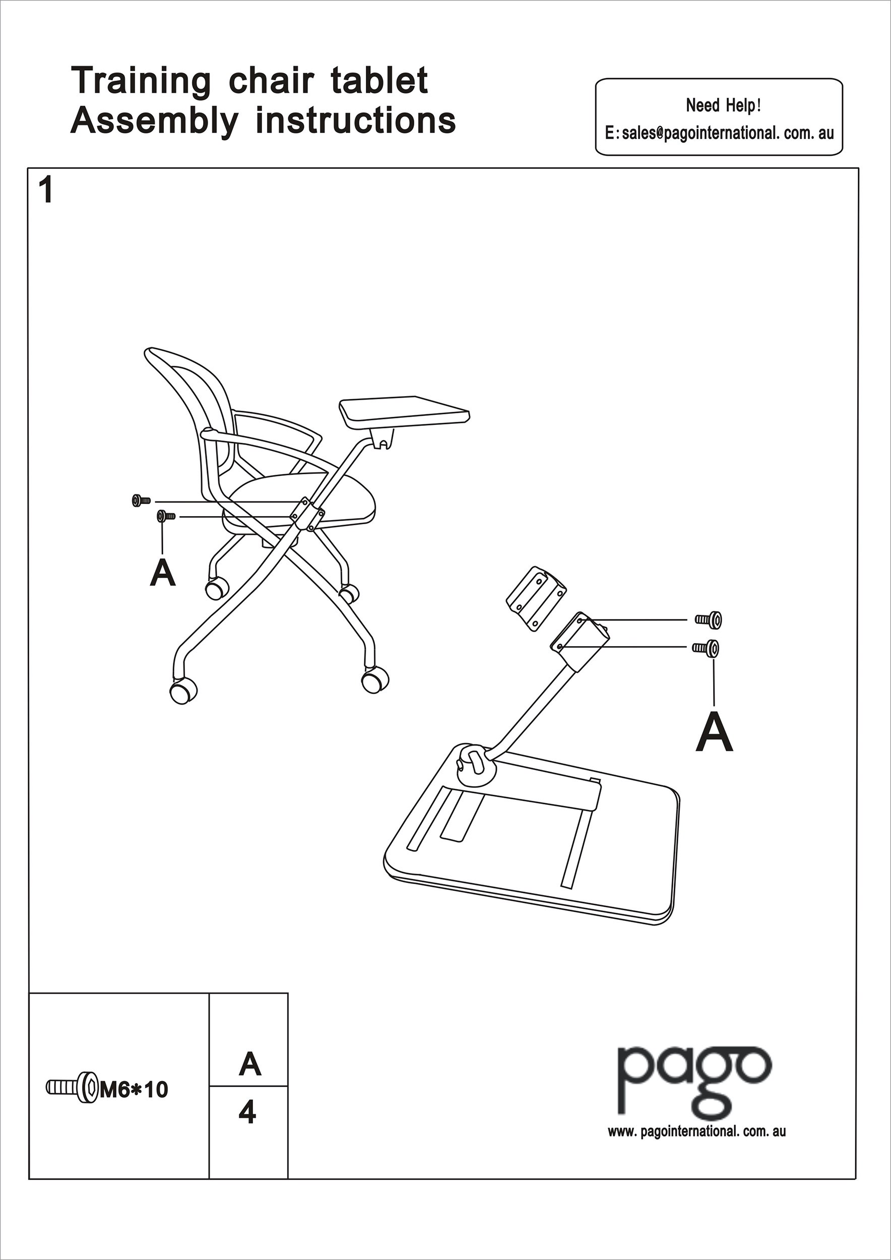 Pago Chair Assembly Instructions